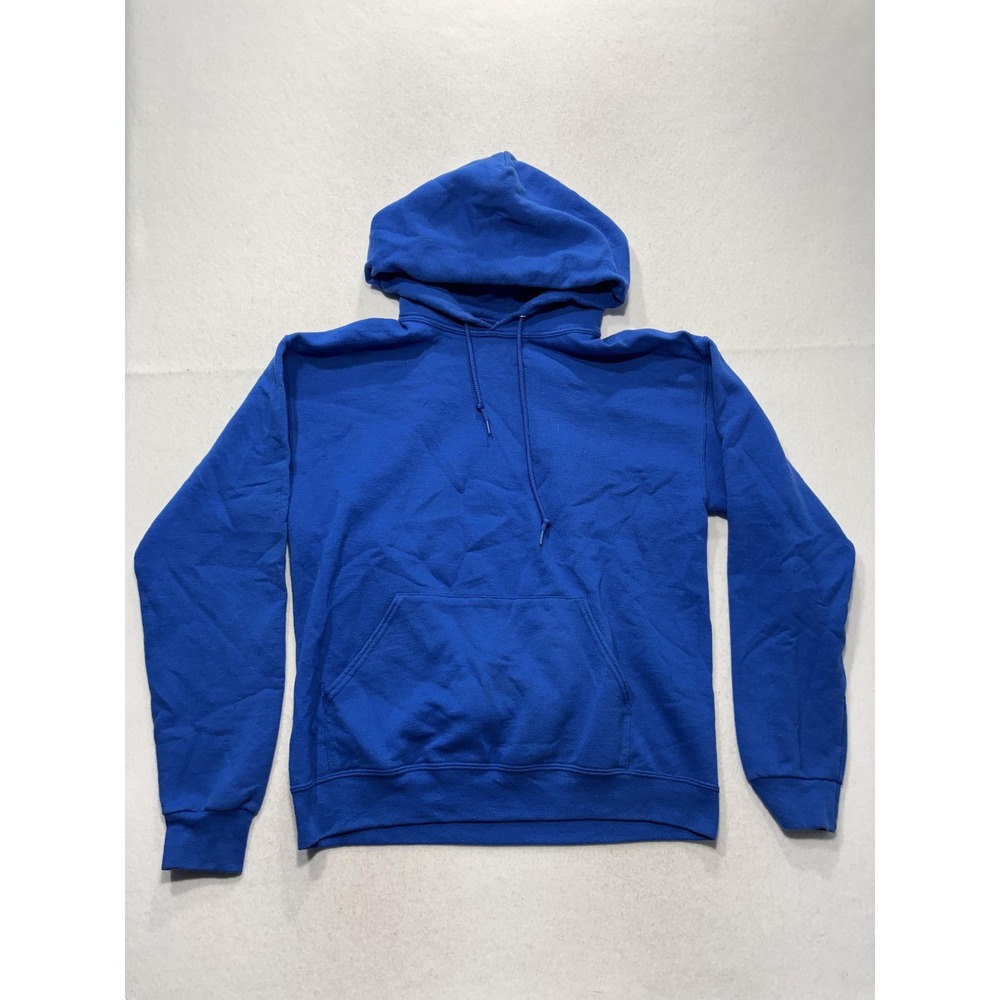 Jerzees Hoodie Mens Medium Blue NuBlend Fleece Pullover Kangaroo Pocket Solid